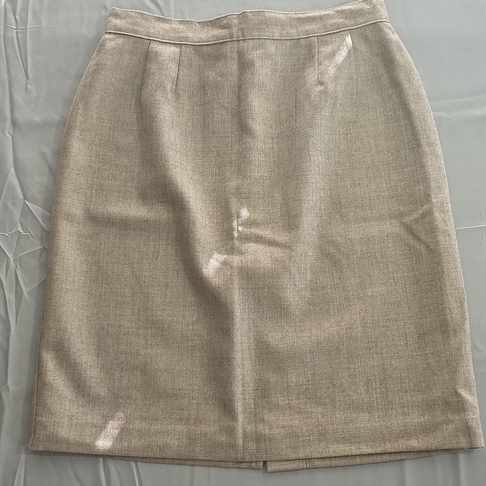 Stefanel Cream Wool Pencil Skirt